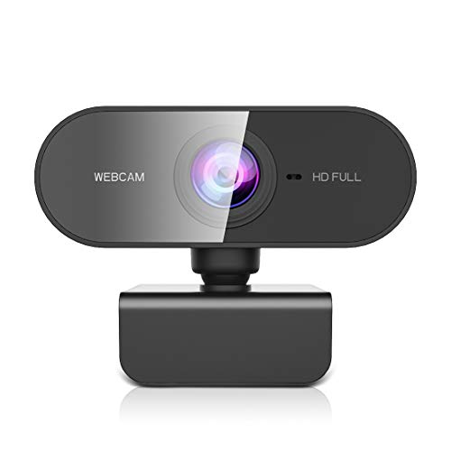 OVIFM Webcam mit Mikrofon, Full HD 1080P Streaming Webcam für PC, Laptop, Mac, Plug-and-Play Webcam USB mit Autofokus und Weitwinkel für YouTube, Skype Videoanrufe, Lernen, Konferenz, Spielen