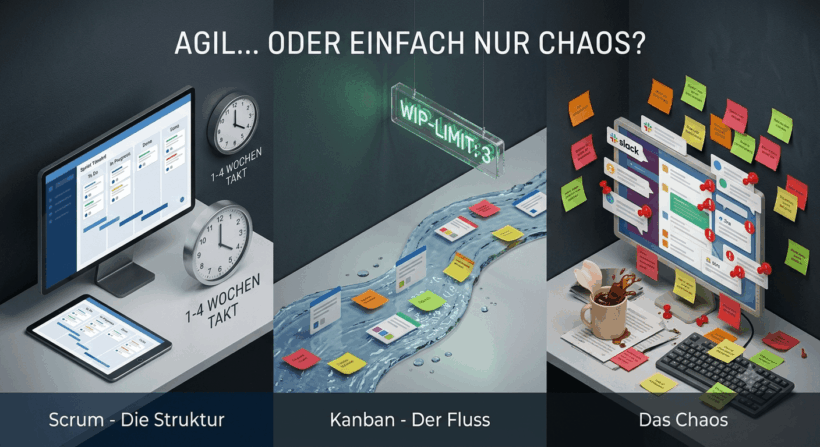 Agiles Arbeiten Scrum Kanban oder einfach nur Chaos