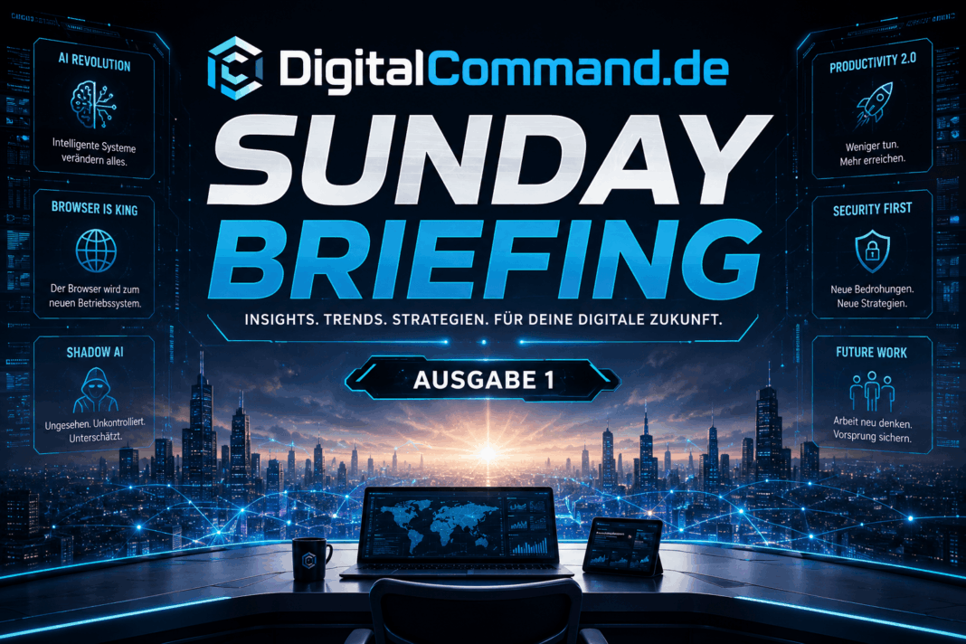 Digital Command Sunday Briefing #001: Warum AI, Browser & Produktivität 2026 alles verändern DigitalCommand Sunday Briefing - Ausgabe 1 - Warum AI Browser und digitale Arbeitsweisen gerade komplett neu definiert werden