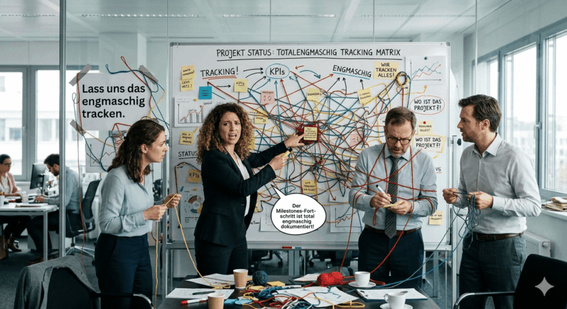 Management-Phrasen - Lass uns das engmaschig tracken