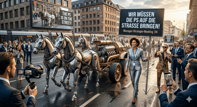 Management-Phrasen - Wir müssen die PS auf die Strasse bringen