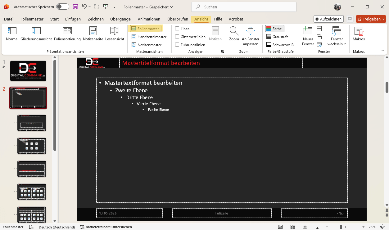 PowerPoint Hack Folienmaster - Ansicht-Folienmaster