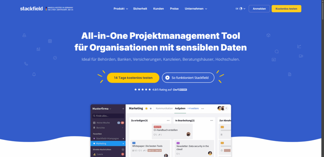 Stackfield im großen Praxis-Check: Die deutsche Collaboration-Plattform, die leise erwachsen wird Stackfield im Praxis-Check